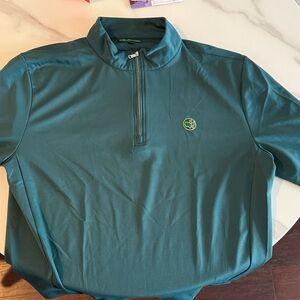Dark Green Masters Berckmans Place Green Quarter Zip. Size XL